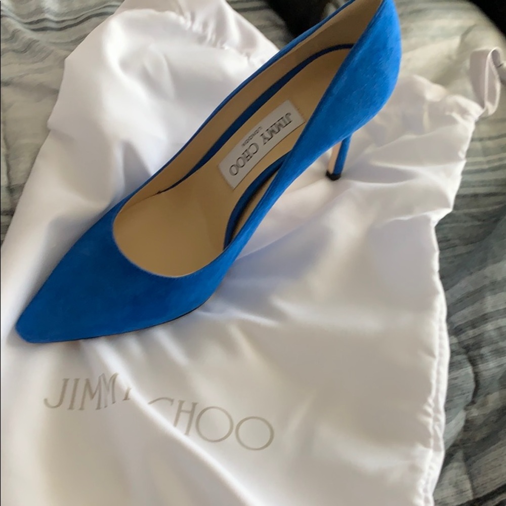 Jimmy choo blue timeless heels